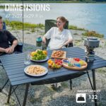 PORTAL Camping Table Portable Foldable with Adjustable Legs