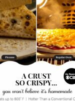 PIEZANO Crispy Crust Pizza Oven by Granitestone ??Electric Pizza Oven Indoor Portable 12 Inch Indoor Pizza Oven Countertop Pizza Maker Heats up to 800?F for Stone Baked Pizza at Home As Seen on TV