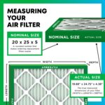 Filterbuy 20x25x5 Air Filter MERV 11 Allergen Defense (4-Pack)