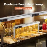 Hiteemer Food Heat Lights Hanging Overhead Stainless Steel with Cord