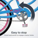 Nickelodeons JoJo Siwa Girls Cruiser Bike with 20Inch Wheels in Light Blue and Pink