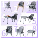 Zebrater Baby Highchair with Removable Tray