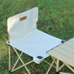 Camping Folding Table and Chairs Set,Aluminum Egg Roll Table with Easy Carrying Bag for Indoor,Outdoor,Camping,Picnic,Backyard,Set 5 Piece and Camping Table for 4 Person,White.