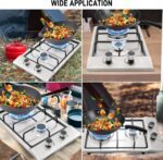 Forimo 12 Inch Stainless Steel Gas Stove Top Dual Fuel Easy to Clean