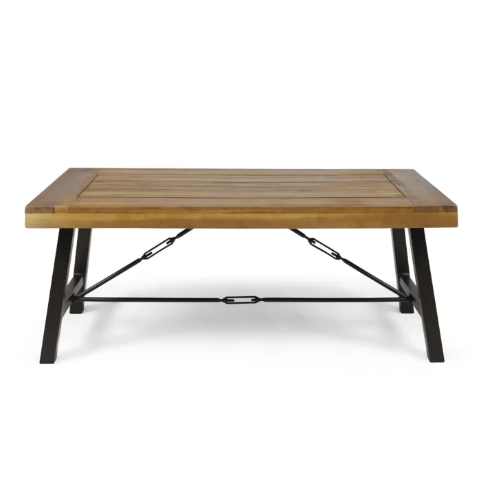 Outdoor Acacia Wood Coffee Table, Teak Handmade