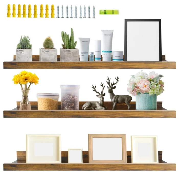 36 inch Large Floating Wall Shelves Set of 3 Wall Shelf for Bedroom Kitchen Bathroom Living Room Nursery Display 3 Different Sizes d4761bfc 611c 4366 b20e 9e5e8b1ba6e9.56279e2ab0f01b71622c41b995e53641