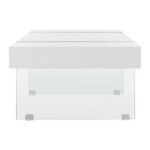 SAFAVIEH Jacob Rectangular Glass Leg Modern Coffee Table, White
