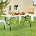 Niamvelo 6ft folding table portable plastic indoor outdoor camping dining table