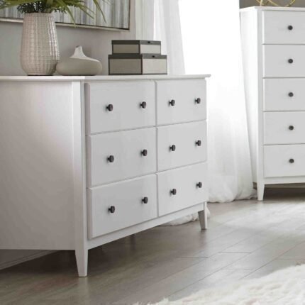 Grain Wood Furniture Greenport 6 Drawer Bedroom Dresser Solid Wood with a Brushed White Finish 71de6369 4e74 4899 856a 2792f6b5beb0.31422d15a5efe84fc8ba90b7fc7227ae