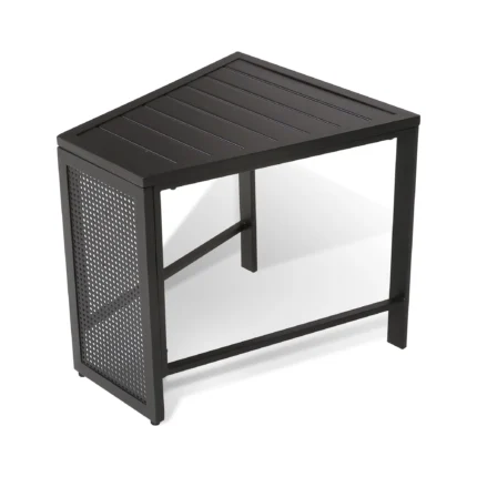 Ulax Furniture Outdoor Trapezoid Metal Side Table Patio Wedge All Weather End Table Black 17e30d71 f3ba 49c9 9dd6 9ac75b941cf8.e61d46943c15a118599f32129fd12261