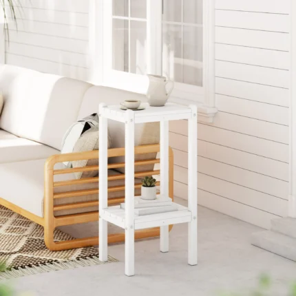 WestinTrends 36 Outdoor Adirondack HDPE 2 Tier Patio Side Table White e7207719 505f 48d1 a372 84c56f1b9b4d.632295f6e695dbe89f5a10ebd44e4fe6