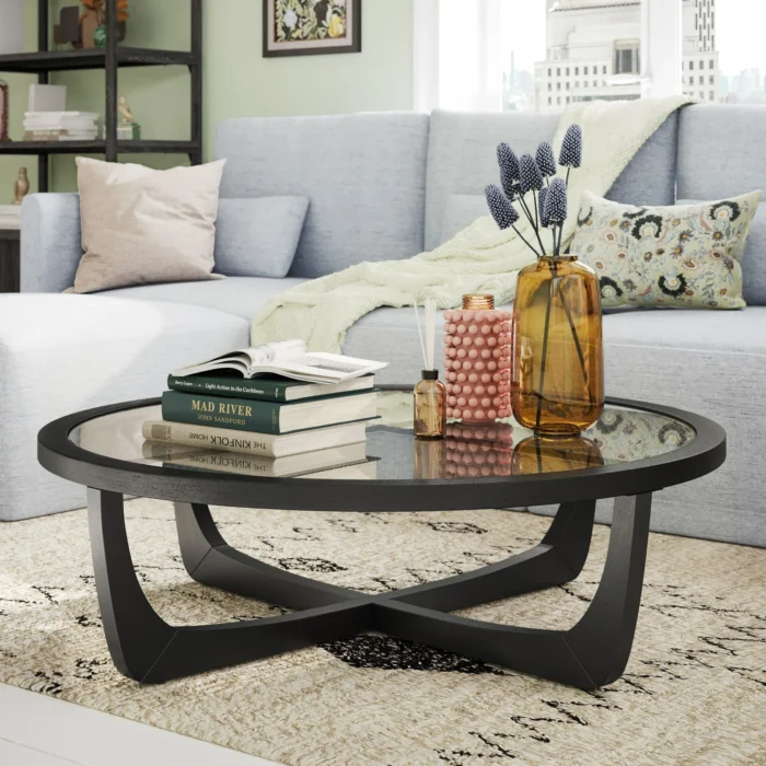 Beautiful Rattan Glass Coffee Table with Solid Wood Frame by Drew Barrymore Rich Black Color 3f8bc699 4a48 41d0 ab05 8210592c2a1f.d636948ea61dae79f314dd5c1fd1af42