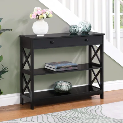 Convenience Concepts Oxford 1 Drawer Console Table Black Wood finish f6f9adcc ac58 46ef ab17 6c0dc43698c5.2a179668372ce32767da4f479a10cdab