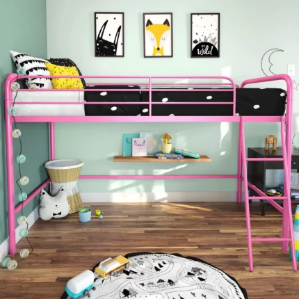 DHP Jett Junior Twin Metal Loft Bed Pink f9caff4d 519b 46d4 abb6 c1cdd00d1f14.ed924a069b8542f424f16234c0c07bae