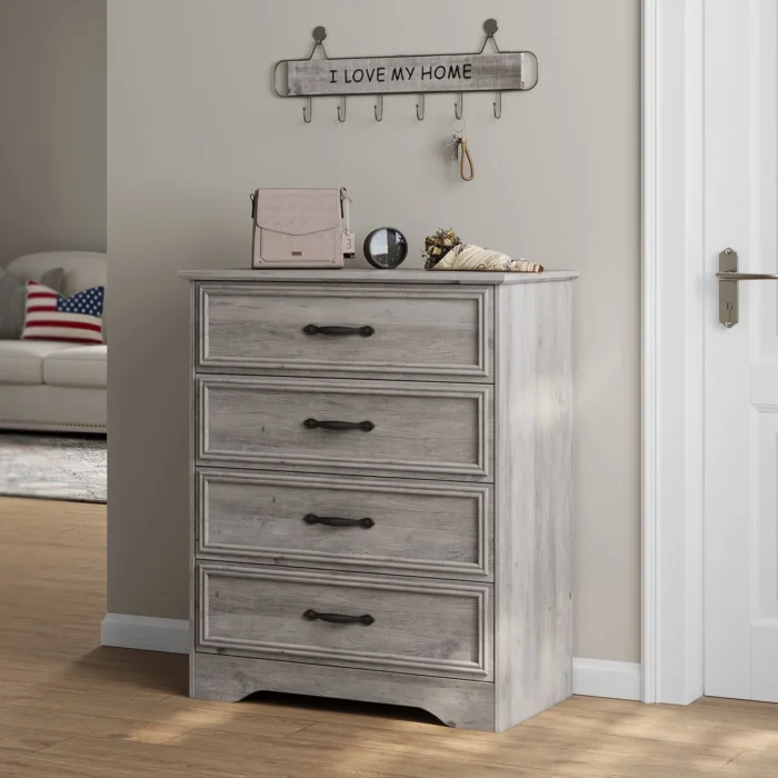 Duerer Drawer Dresser for Bedroom Wood Dresser Chest with 4 Drawers for Living Room Hallway Gray 17fc6991 9104 4a9a be4b d308944efc9a.1b226da33c5cdbe3c434b2791053811c