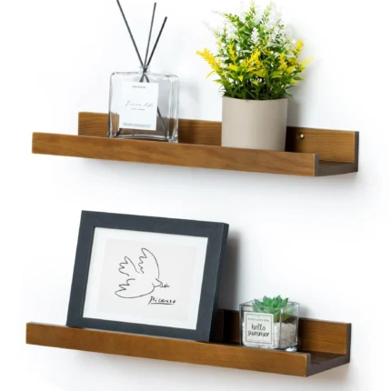 Picture Ledge Wall Shelves 16 Inch Width Set of 2 Solid Pine Wood Rustic Floating Ledge Shelves for Wall Walnut ad408fad 158b 449d 8439 b4744145560e.b7f2ac4390a2394df563e9c42a631f4b