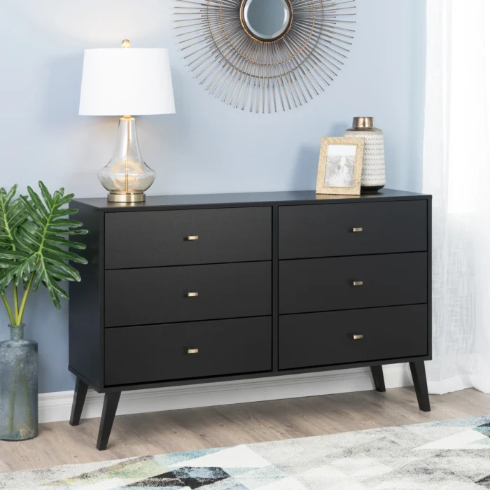 Prepac Milo Mid Century Modern 6 drawer Dresser Black 9f556677 c883 47f7 bfee 01aaba2ba487.fd03db5fce70504ec573a35a66afd524