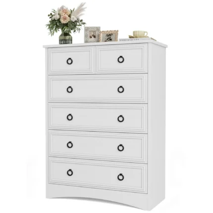 Relefree Modern 6 Drawer Dresser Tall Storage Cabinet Chest of Drawers for Living Room Bedroom Hallway White 42c3cd47 063a 471b a9ba 34427981d12a.a8172e57caaf2d99071c1ad14407e405