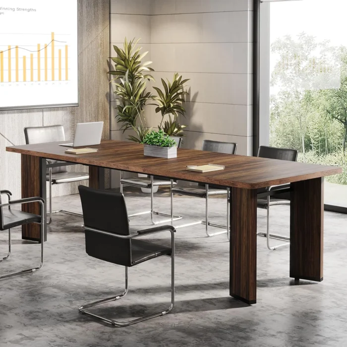 Tribesigns 6 5ft Conference Table for 6 8 Person Rectangular Large Wood Seminar Table with Metal Frame for Office Conference Room affe6544 fa03 4198 9c88 b68b6e5d2b98.758d41f71b58dfbf69f45f982e4ae7d5