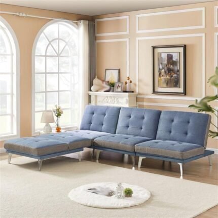 Modular Sectional Convertible Sofa Bed for Living Room, Apartment, Overnight Guests