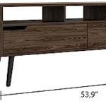arsehhwe TV Stand with 2 Drawers and 3 Open Shelves, Accommodates TVs up to 60 inches