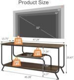 LOPOO Organize Your Media with TV Stand with Power Outlets, LED Lights, & Ample Storage for TVs Up to 55 inches