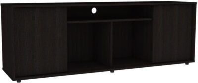 Stylish 2-Piece Living Room Set for Enhanced Decor, Coffee Table & TV Stand, Small Spaces, Black