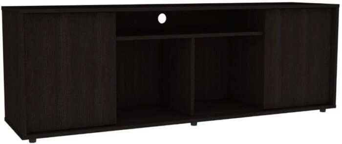Stylish 2-Piece Living Room Set for Enhanced Decor, Coffee Table & TV Stand, Small Spaces, Black