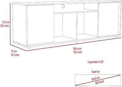 Stylish 2-Piece Living Room Set for Enhanced Decor, Coffee Table & TV Stand, Small Spaces, Black