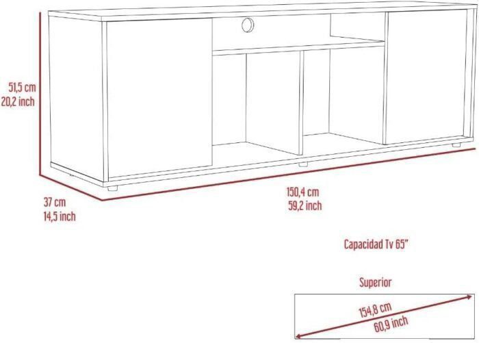 Stylish 2-Piece Living Room Set for Enhanced Decor, Coffee Table & TV Stand, Small Spaces, Black