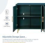 Elegant Wood TV Stand with Storage Cabinet for Stylish Living, Versatile Media Console with Adjustable Shelves