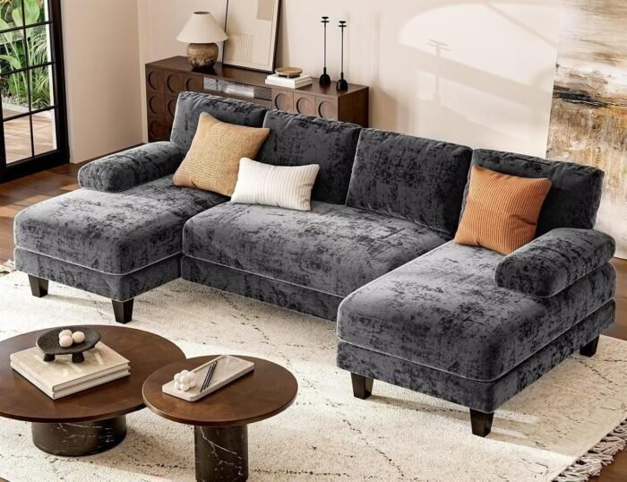 Txtin&apos;s U Shaped Sectional Couches for Living Room, 111 Inch Modular Sofa with Double Chaise, Large Lounge Couch