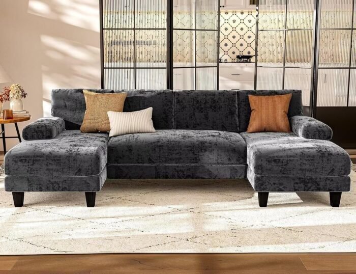 Txtin&apos;s U Shaped Sectional Couches for Living Room, 111 Inch Modular Sofa with Double Chaise, Large Lounge Couch