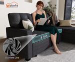 Reversible Sectional Sofa Couch, Sleeper Sofa Bed with Storage Chaise Pull Out Couch