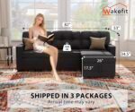 Reversible Sectional Sofa Couch, Sleeper Sofa Bed with Storage Chaise Pull Out Couch