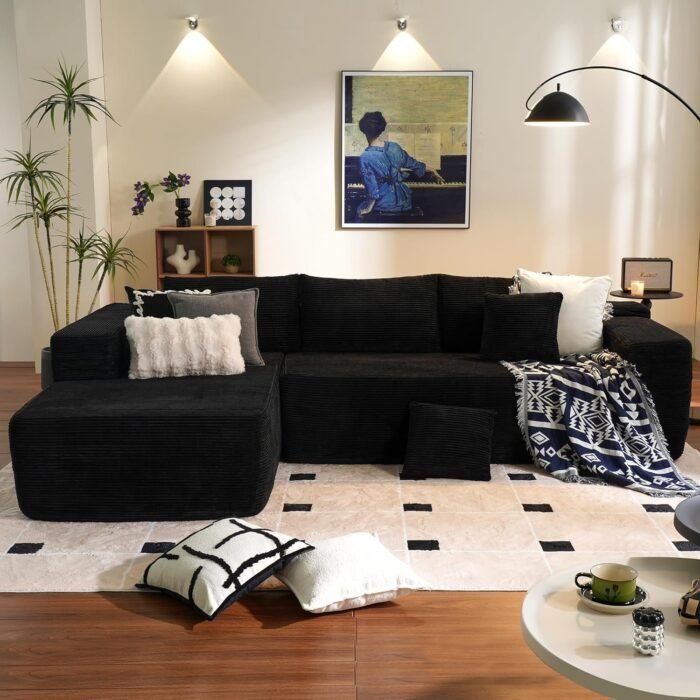 Cloud Sectional Couch with L-Shape Chaise,Modern Modular Sofa with Deep Seat