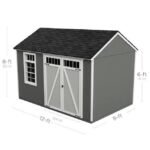 Heartland 12-ft x 8-ft Coronado Gable Engineered Storage Shed (Floor Included)