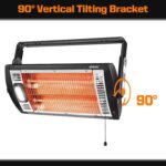 Shinic 2 Packs Electric Garage Heaters,90 Degree Rotation,5 Mode Settings