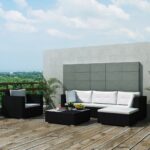 5 Seater Rattan Garden Lounge Set With Cushions