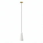 Beacon 1-Light Pendant Light in Opal Satin Brass