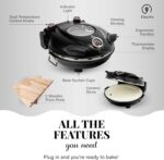 PIEZANO Crispy Crust Pizza Oven by Granitestone ??Electric Pizza Oven Indoor Portable 12 Inch Indoor Pizza Oven Countertop Pizza Maker Heats up to 800?F for Stone Baked Pizza at Home As Seen on TV