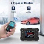 Hcalory Diesel Air Heater, 12V 5KW-8KW Parking Heater with LCD Switch & Remote Control & Muffler for Motorhome Boat RV Trucks Car Bus Trailer, Black