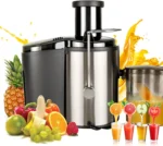 Machine,Juicer Juicer Multi-function Electric,800W High Yield Juice Extractor with 3 Speeds,for Whole Vegetable and Fruit,Stainless Steel,Easy to Clean