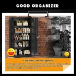 Greenvelly 72?? Black Storage Cabinet with Doors