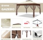 OUTFINE Gazebo Outdoor Pop up Canopy Tent with Curtains and Shelter