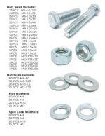BoltsandNuts Hex Cap Screws Bolts,Nuts,& Washers Assortment Kit - 575 Pieces