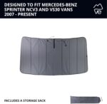 VanEssential Insulated Magnetic Blackout Front Windshield Cover Designed