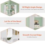 Tribesigns 6-Tier Corner Bookshelf,64.9 Inch Tall Bookcase with Anti-Drop Panel