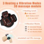 HULKELICIA Pro+ Knee Massager 4-in-1 with Red Light,Heat,Vibration and 3D Massage