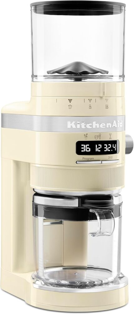 KitchenAid 5KCG8433BAC Artisan Burr Grinder,Plastic,150 W,Almond Cream